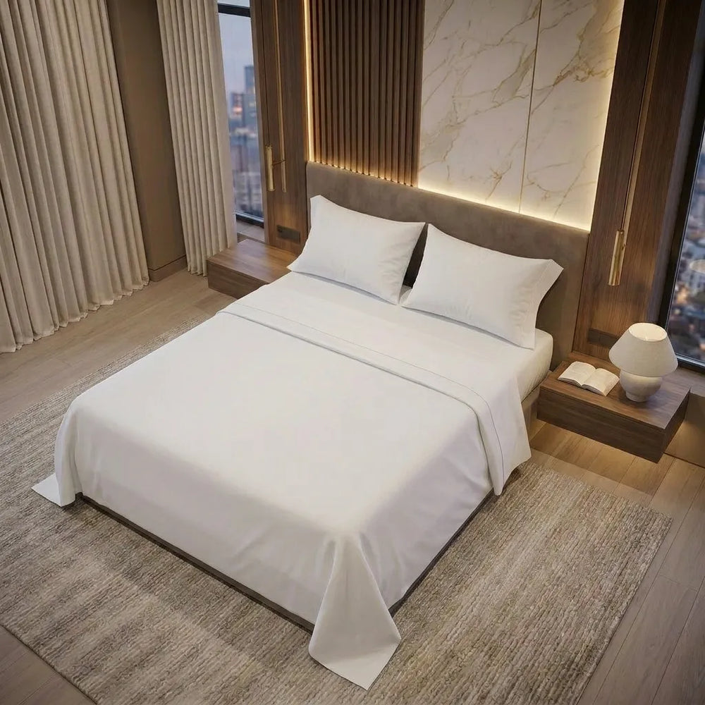 Juego De Sabanas T144 De Hotel Xperience Blanca