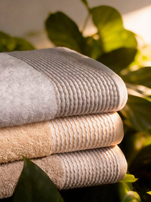 Toalla Polystripe Beige 550 Gsm De Hotel Xperience