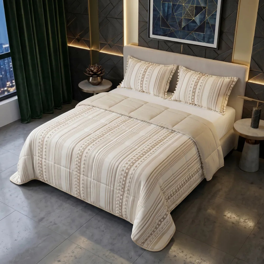 Comforter Quilt Orbe Blanco - Beige