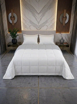 Comforter Quilt Cotton Sense Blanco - Gris