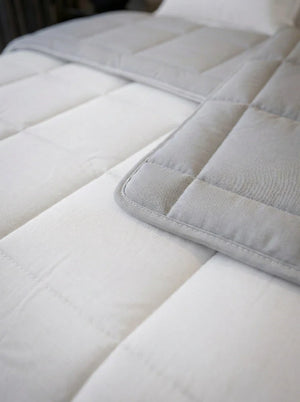 Comforter Quilt Cotton Sense Blanco - Gris