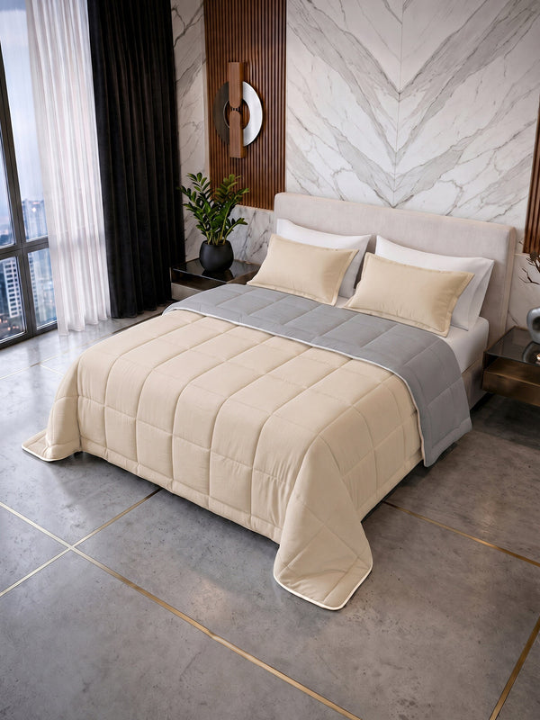 Comforter Quilt Cotton Sense  Gris - Beige