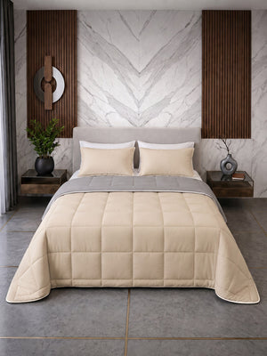 Comforter Quilt Cotton Sense  Gris - Beige