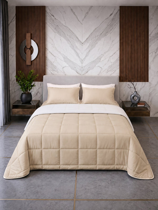 Comforter Quilt Cotton Sense   Beige -Blanco