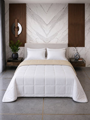 Comforter Quilt Cotton Sense   Beige -Blanco